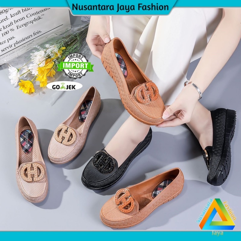 Sandal Flat Wanita Terbaru Jelly Import 2213SEPATU