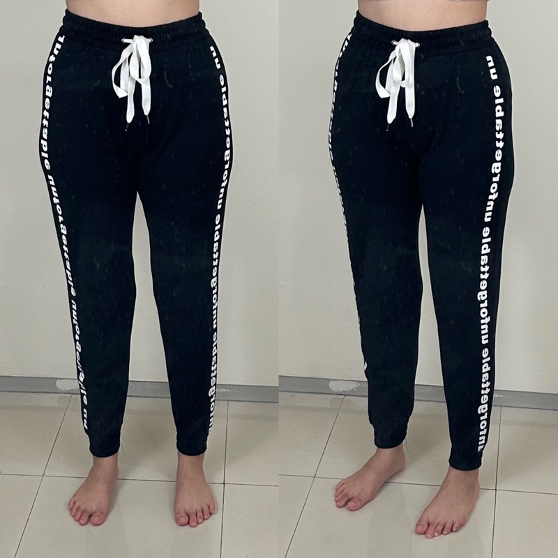 PRELOVED. Bershka Sweatpants Black “Unforgettable” Size S