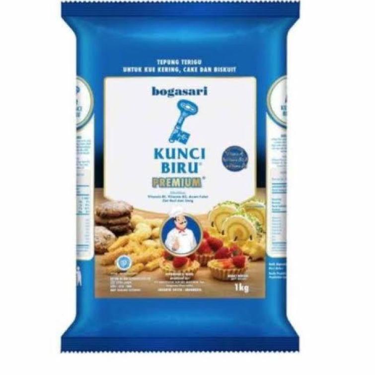 

[PRODUK L6KU8] Tepung terigu bogasari kunci biru premium 1KG H0S