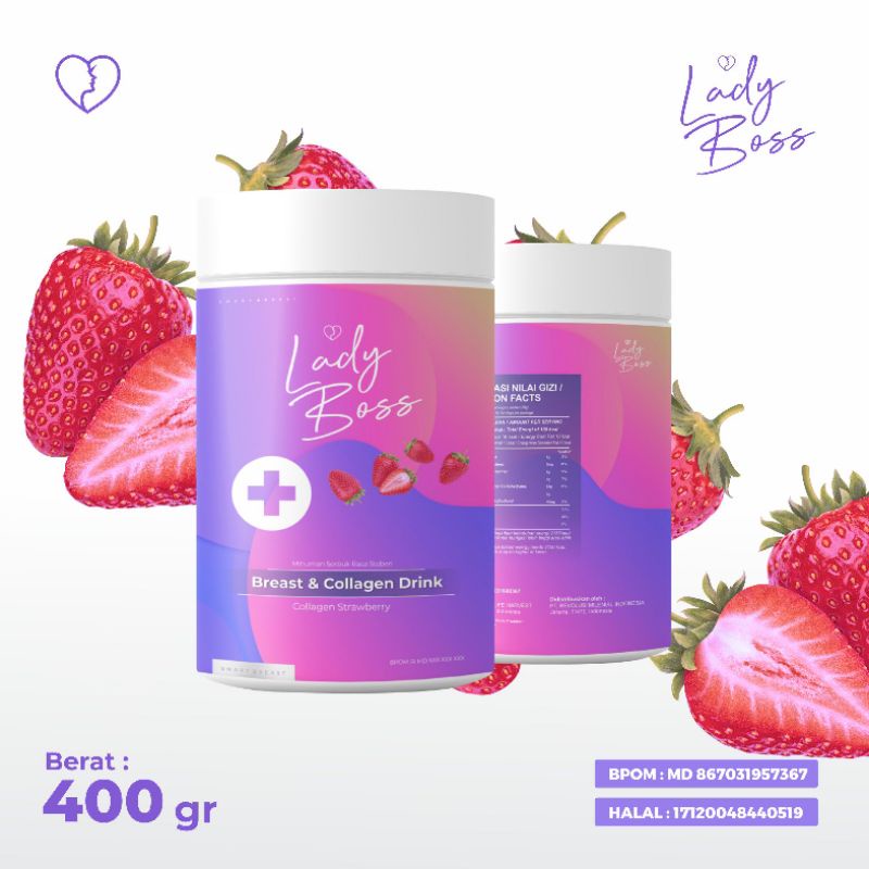 LADY BOSS BREAST & COLLAGEN DRINK - PEMBESAR DAN PENGENCANG PAYUDARA