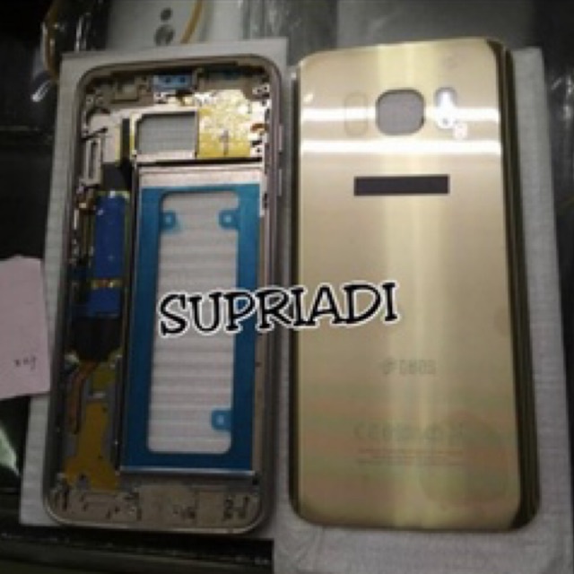 HOUSING FULLSET SAMSUNG S7 Edge FRAME TULANG TENGAH TATAKAN LCD DAN BACKDOOR