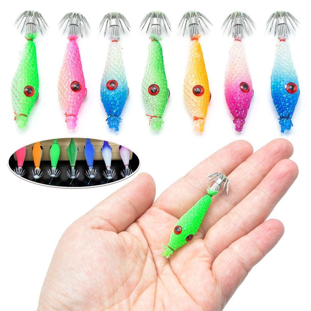 Preva 7Pcs/Pack Squid Hooks Hot Sale Mikro Mengambang Memancing Aksesoris Lembut Lure Jig