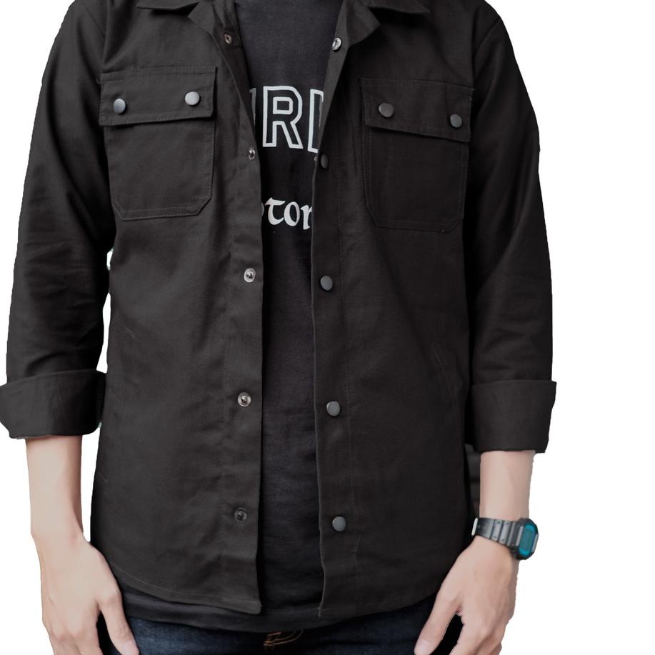 Langsung Kirim "HECTOR" Jaket Kanvas / Semi Parka / Field jacket- PRESS BUTTON- Original WOLV 100% -