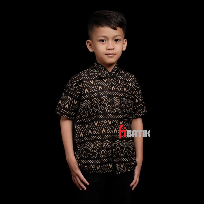 Kemeja Batik Anak Laki-laki Lengan Panjang Dan Pendek Motif Semut Asmat Batik Tradisional Daerah Toraja