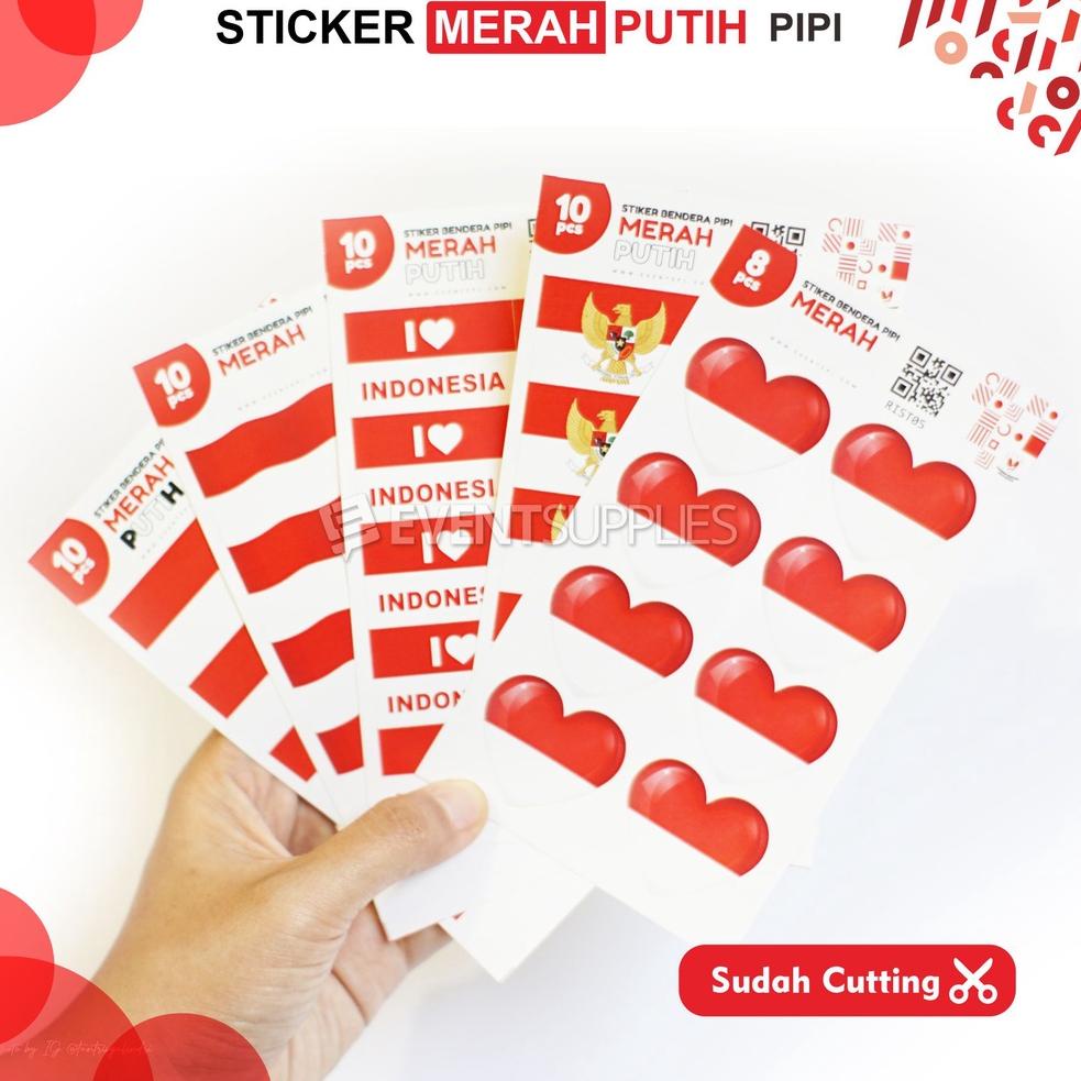 

(C-U7U-㊛) [10Pcs] Sticker Pipi HUT RI Bendera Merah Putih / Stiker Kemerdekaan Indonesia / Pancasila / I Love trending