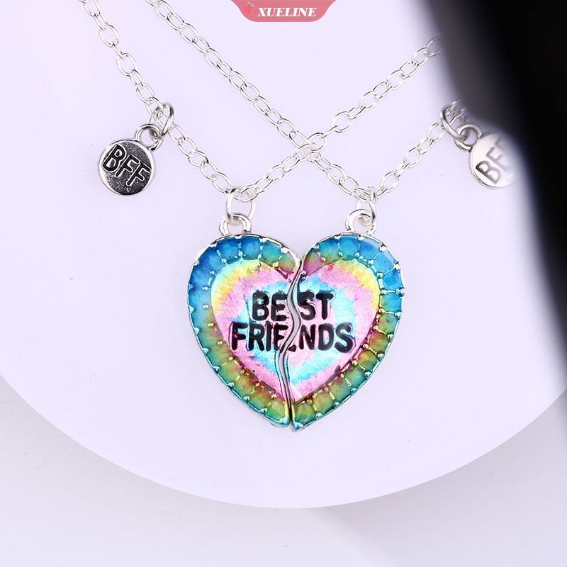 Fashion Baru BFF Kalung Anak Kartun Warna Cinta Paduan magnet Teman Baik Kalung set [ZXL]