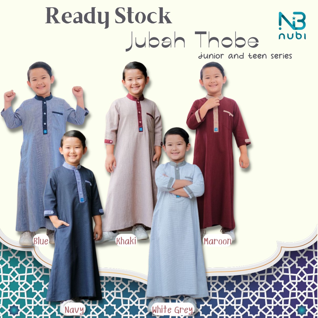 JUBAH ANAK LAKI-LAKI BAHAN KATUN NUBI THOBE