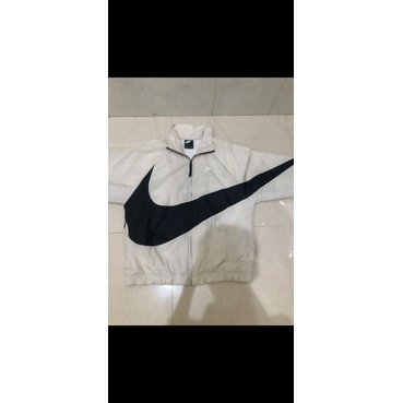Nike Big Swoosh Jacket White Black Tag