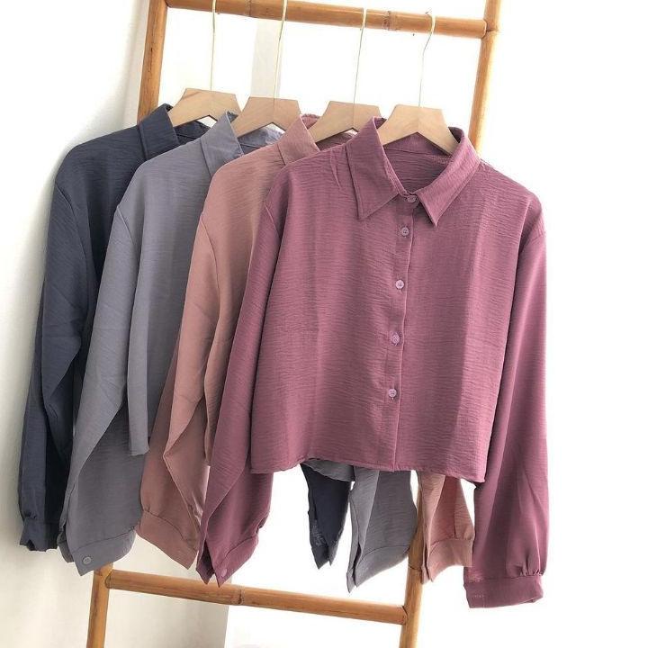 Harga Spesial Premium Series HEXA Crop Blouse Jumbo Big Size Ukuran S M L XL XXL XXXL 4XL 5L 2XL 3XL