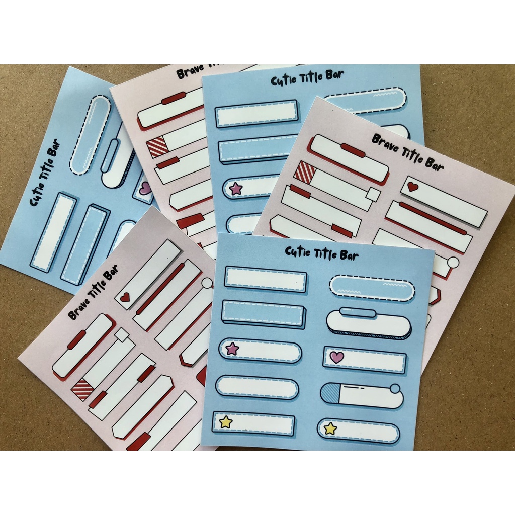 

Cutie Stiker Judul Colorful | Sticker Title Bar