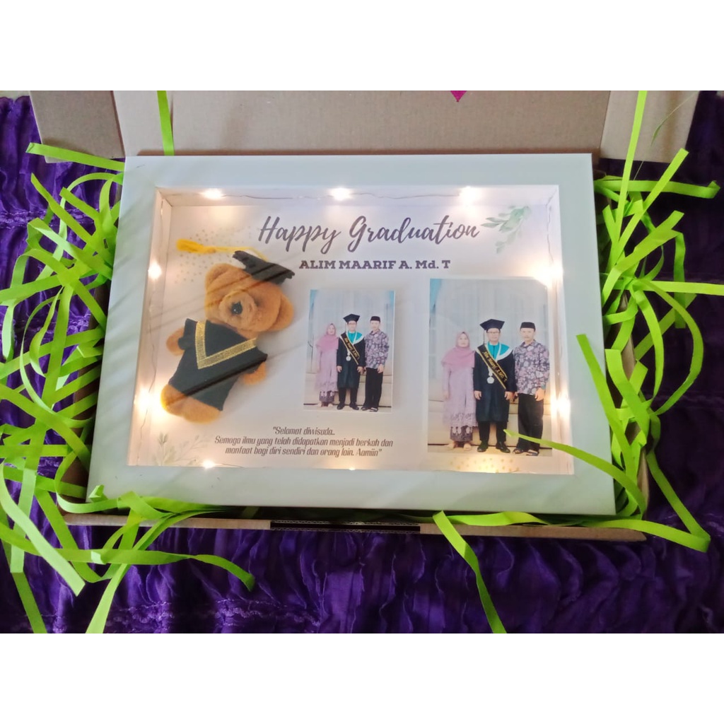 Figura 3D lampu LED gift hadiah wisuda wedding ulang tahun