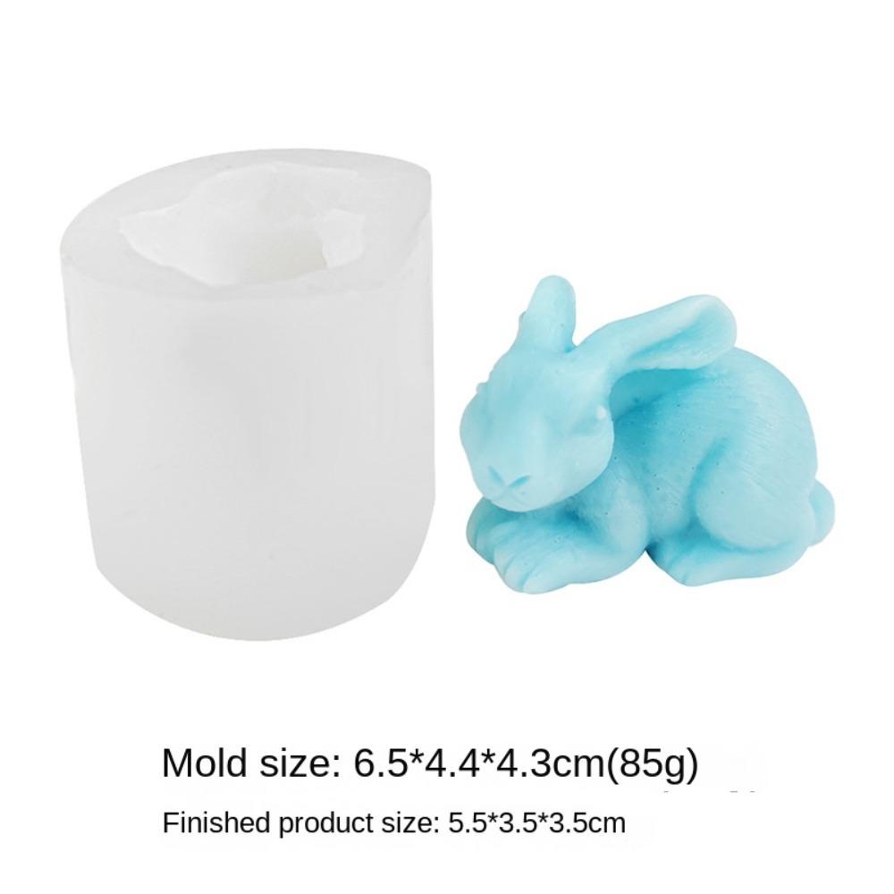 R-flower Easter Mold 3D Model DIY Animal Gypsum Rabbit Cetakan Silikon