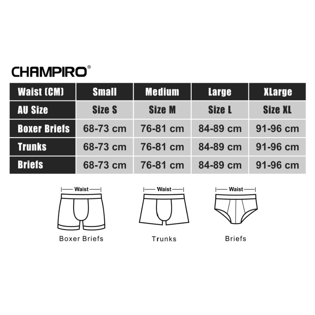 CHAMPIRO Celana dalam pria model boxer bahan katun origial 1box isi 3 pcs