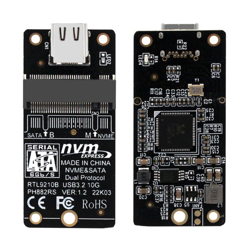 Adaptor zzz M2 NVME/NGFF SSD Dual Protocol 9210B M.2 Ke USB Hardisk 3.1 Converter Support M2 Ssd2230 /2242 /2260/