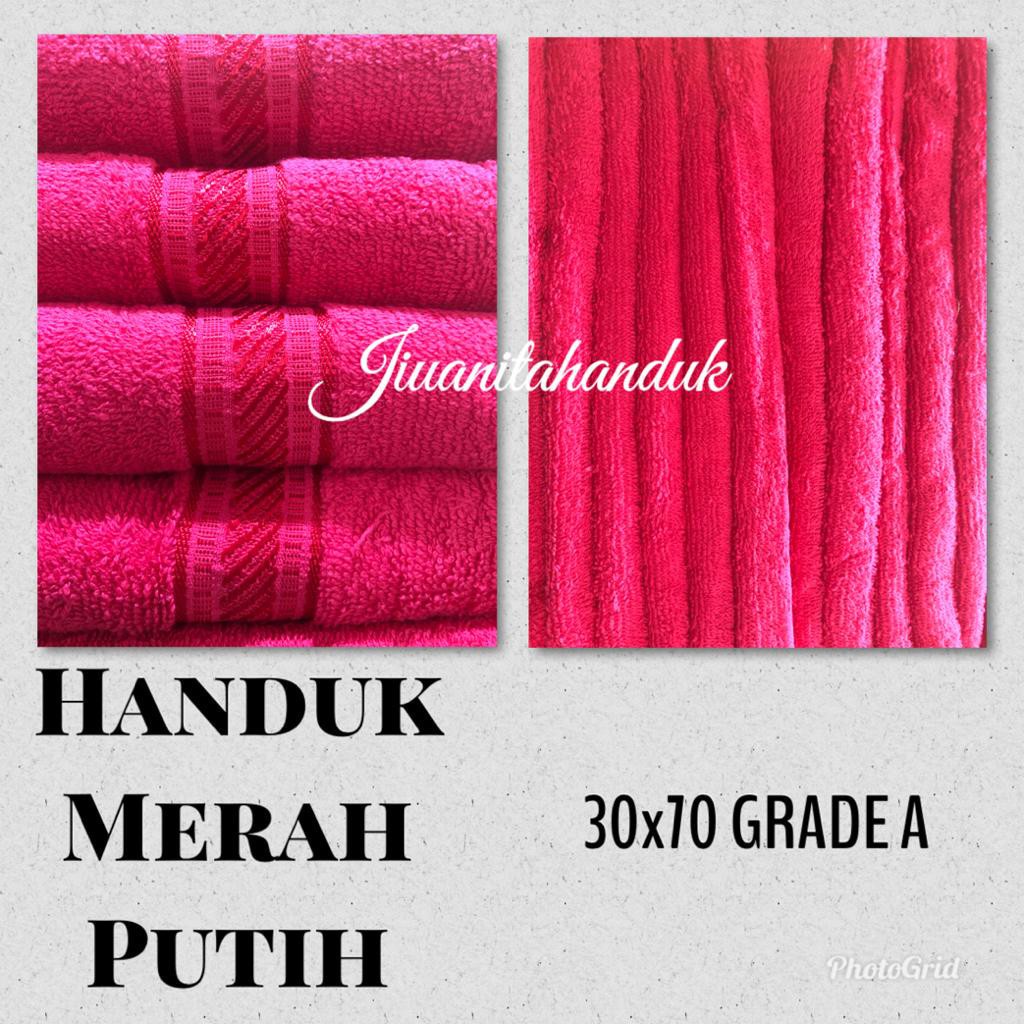 ATB Handuk Merah Putih 30x70 Termurah