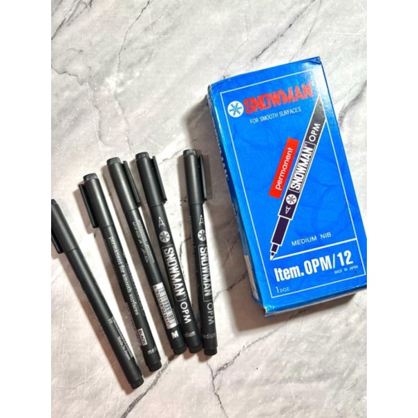 

Snowman Spidol Permanen OPM Hitam / Marker / Permanent Marker / SOS