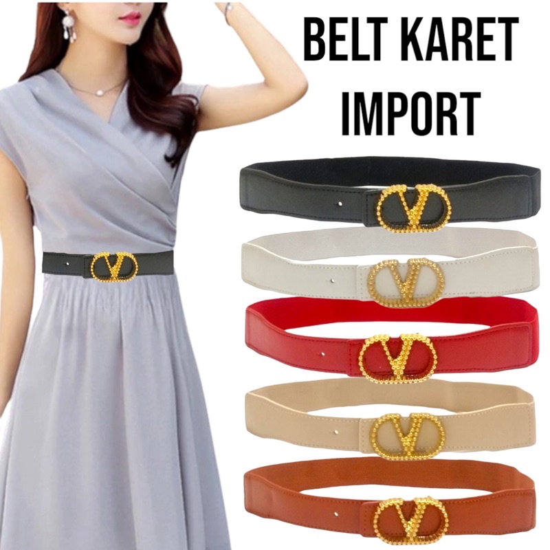 SMARTGIRL IKAT PINGGANG KARET WANITA IMPORT/TALI PINGGANG CEWEK FASHION 00970-00974