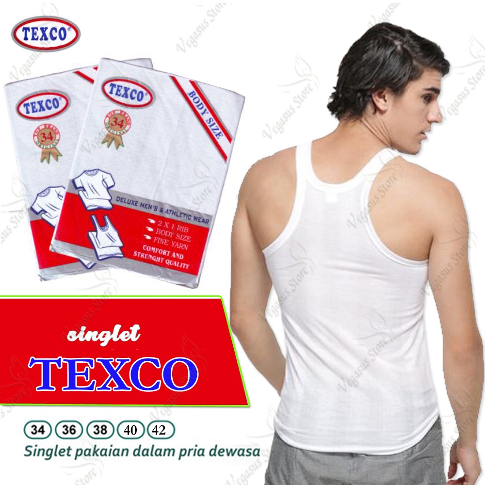 4Pcs Texco Singlet Putih Kaos Dalam Pria - Vegasus Store (COD)