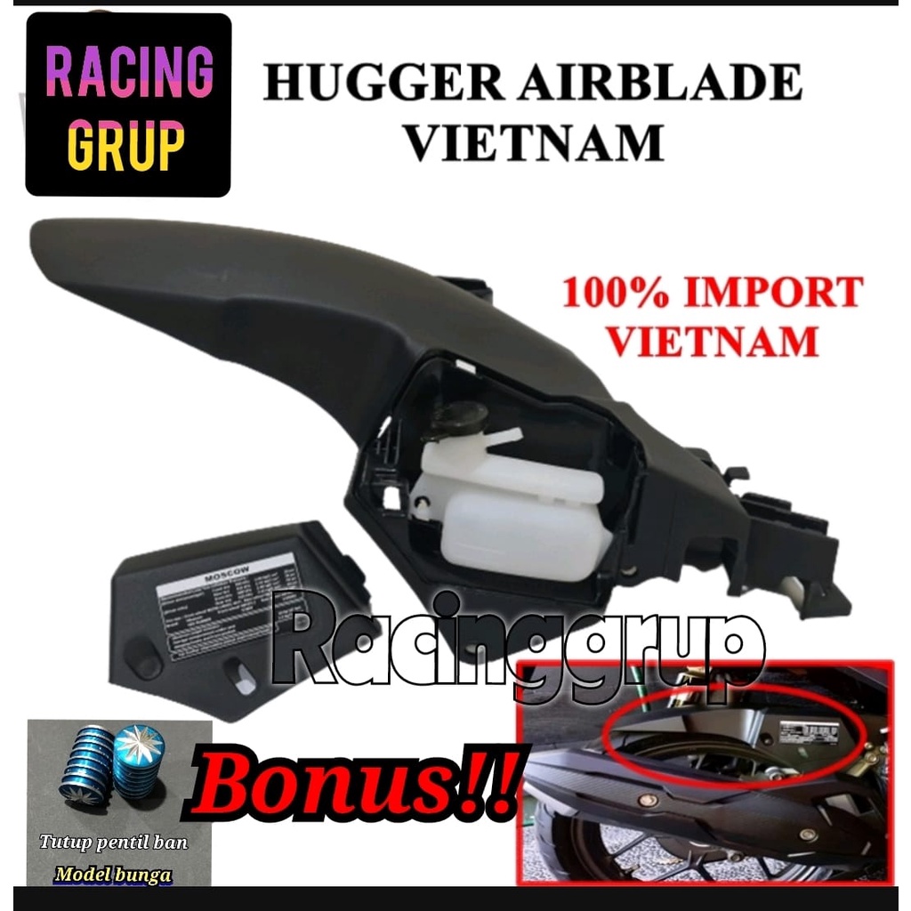 BONUS tutup angin ban Hugger airblade spakbor kolong vario 125 150 original honda vietnam. harga sudah termasuk packing kardus