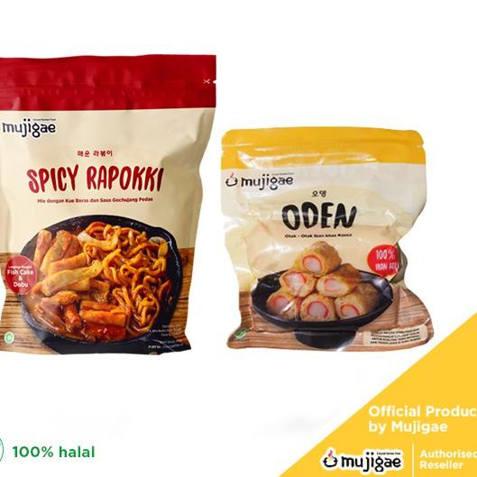 

✓ KOMBO Mujigae Spicy Rapokki 350 gr + Oden Korean Fish Cake 120 gr Flash Sale