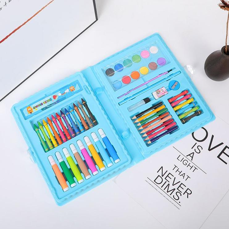 First Now CRAYON SET ISI 68PC ALAT MELUKIS MENGGAMBAR ANAK ATK / PENCIL WARNA