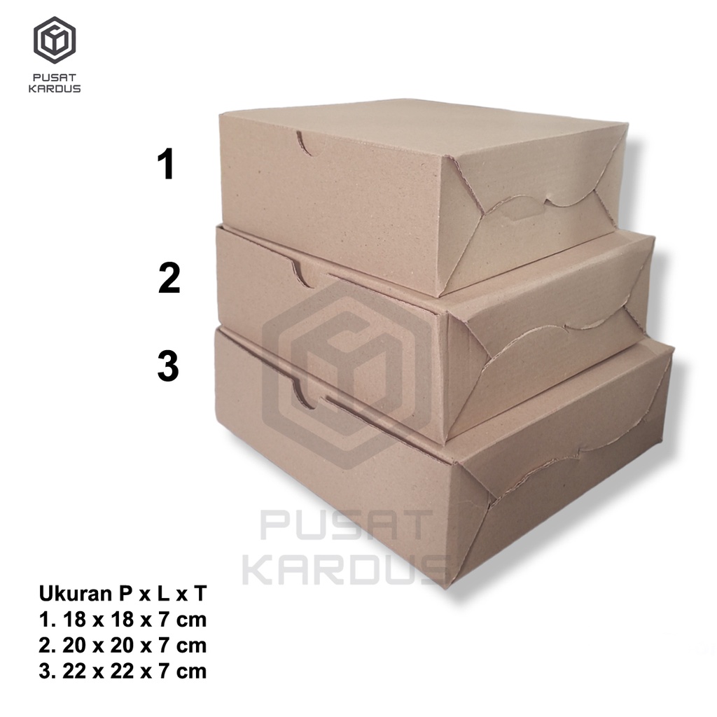 KARDUS NASI/ KARDUS KUE / BOX CATERING/LUNCH BOX PAPER -/ KOTAK MAKAN / DUS NASI / KOTAK BUNGKUS NAS