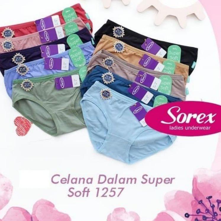 Murah Meriah 6pcs_ celana dalam wanita sorex 1257 / CD sorex super soft  1257 / celana dalam sorex 1