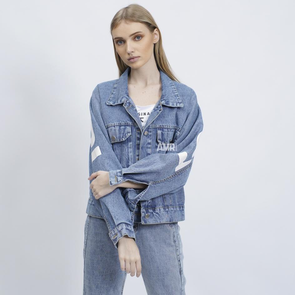 Siap Kirim AMR ORIGINAL -  LOVE GIRL 1857 - JACKET JEANS OVERLOAD  DREAM