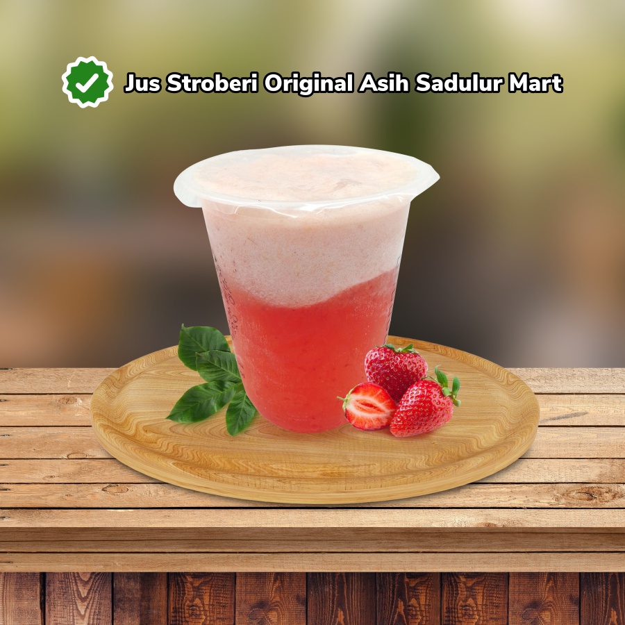 Jus buah Stroberi asli , bisa Note : tanpa Gula 1 Cup Promo