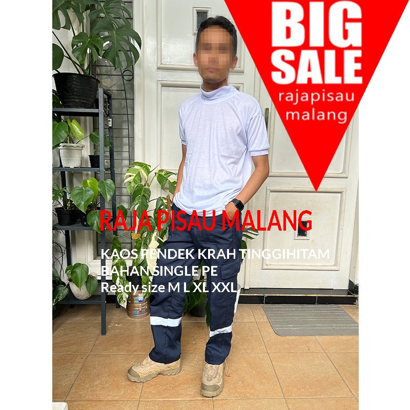 Terlaris Kaos putih polos leher tinggi