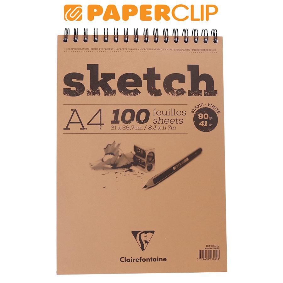 

SKETCHBOOK CLAIREFONTAINE WHITE BLANC A4 90G 96604C
