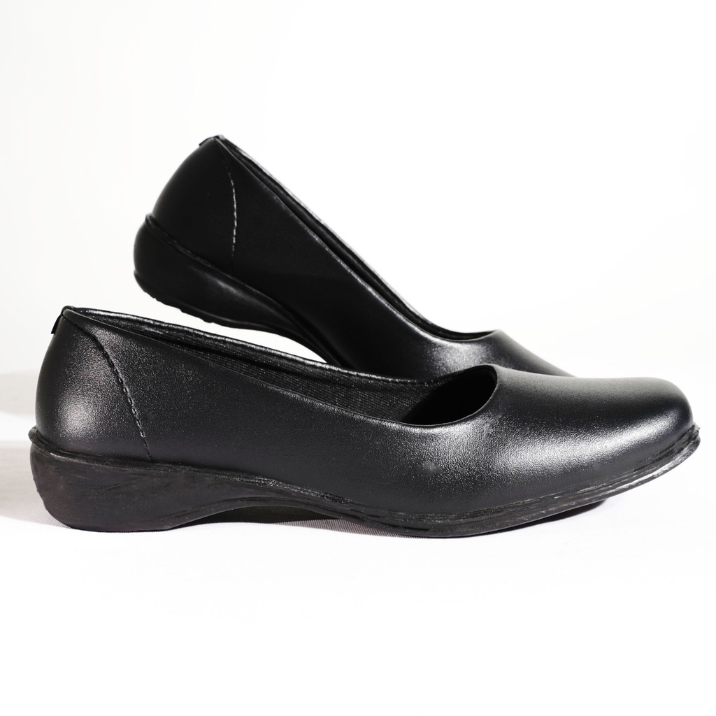 GRACE [SL-403] Sepatu Pantofel Flat Wanita Sepatu Paskibra Wanita Sepatu Sekolah Hitam Flat