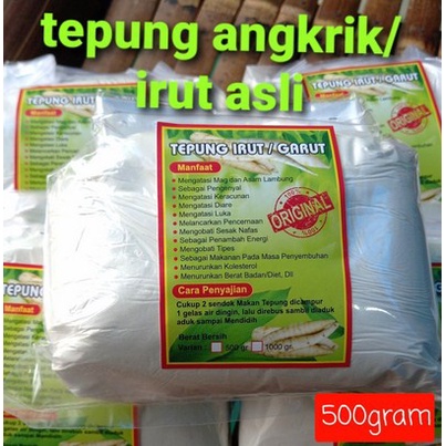

Tepung Angkrik Irut Pati Garut Asli 500gr Obat Asam Lambung dan Maag