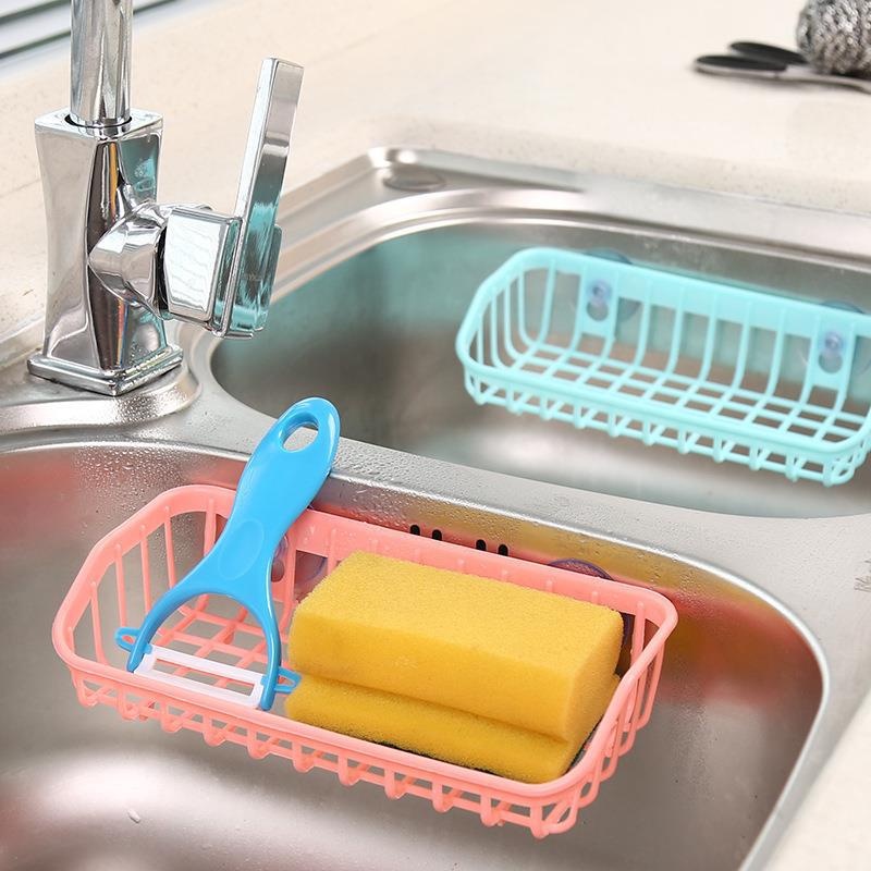 Sucker Self-Adhesive Kamar Mandi Dinding Bebas Punching Drainase Rak Penyimpanan Wastafel Dapur Saringan Keranjang Penyimpanan Peralatan Mandi Organisasi Berdiri Multifungsi