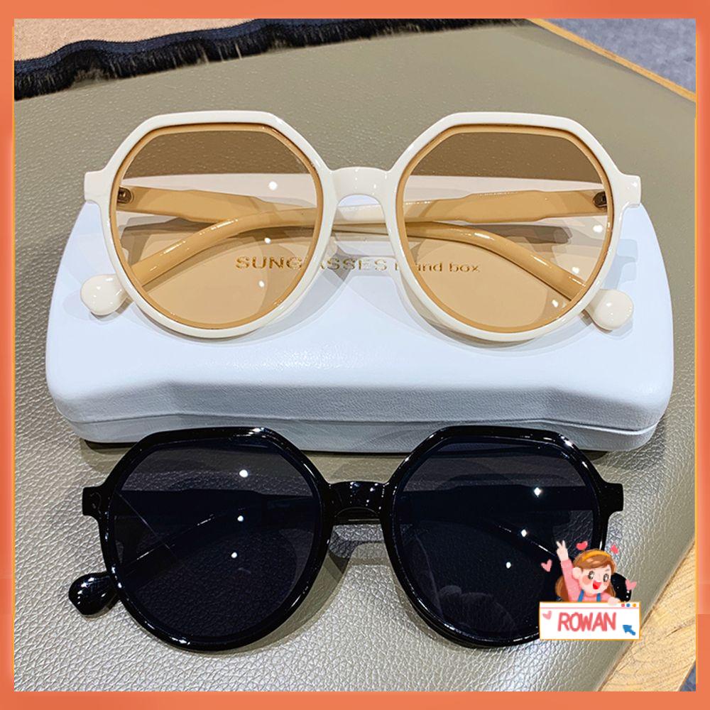 Kacamata R-FLOWER Sunglasses Wanita Pria Wanita Pria Kacamata Matahari Bulat Mewah