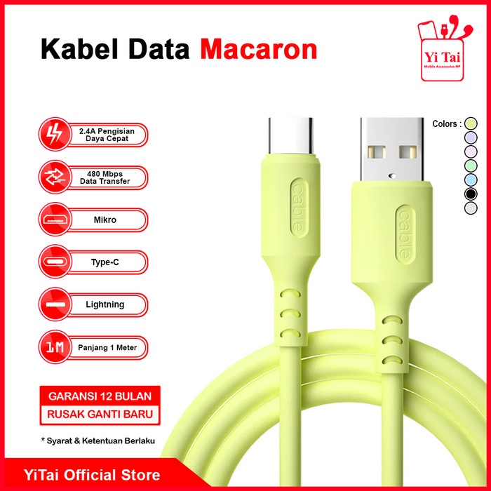 KABEL DATA YITAI MACARON MICRO FAST CHARGING - BD