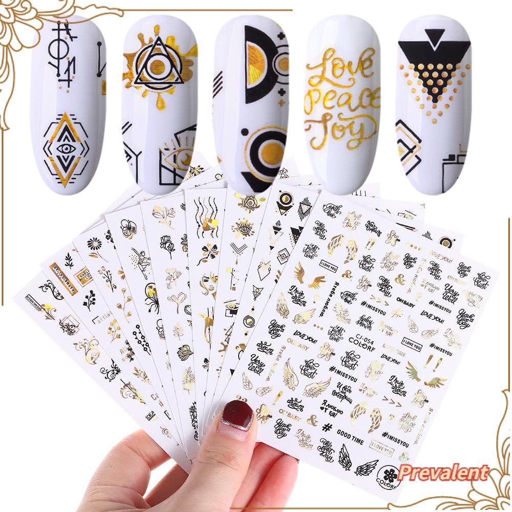 Preva Stiker Kuku New Manicure Tips Daun
