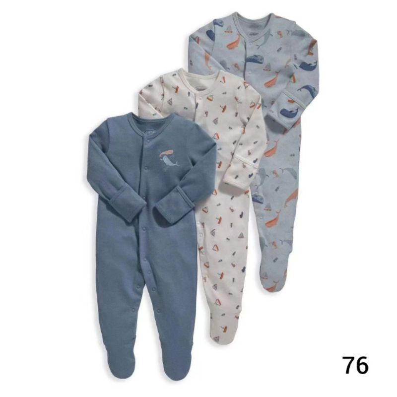 Mamas papas sleepsuit/ sleepsuit mamas&amp;papas 3in1/ baju tidur bayi set 3in1i