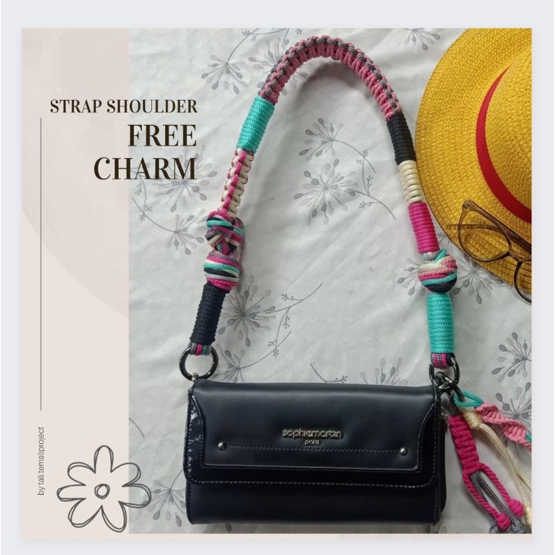 strap bag macrame FREE Charm / tali  tas / shoulder bags / strap sling bag / strap bag camera / stra