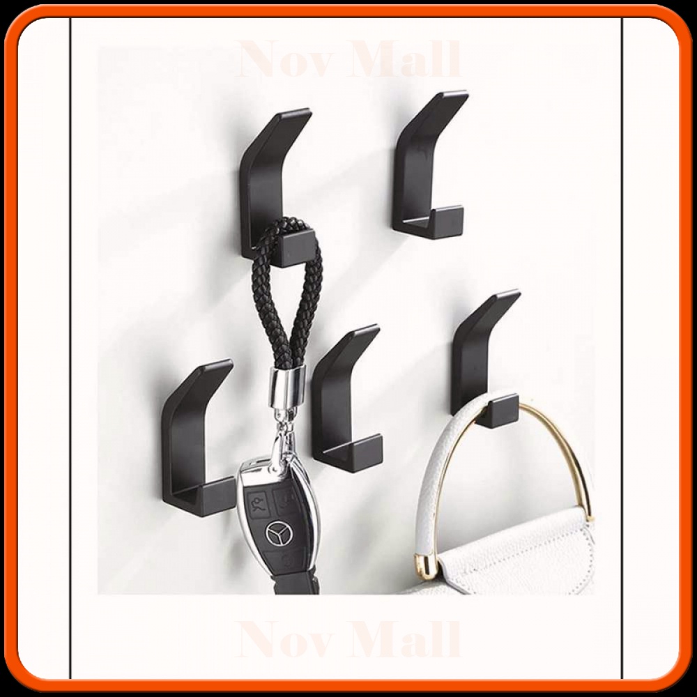 Gantungan Dinding Kapstok Hook Hanger Aluminium 5 PCS -ST992