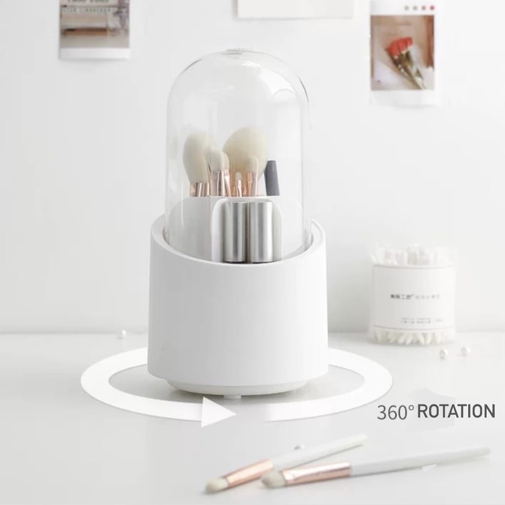 Rotating Brush Holder with Lid