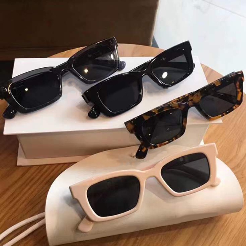 Kacamata Hitam Wanita/Pria Sunglasses Korean INS Fashion - Kacamata Hitam Korea Persegi Panjang Retro Vintage