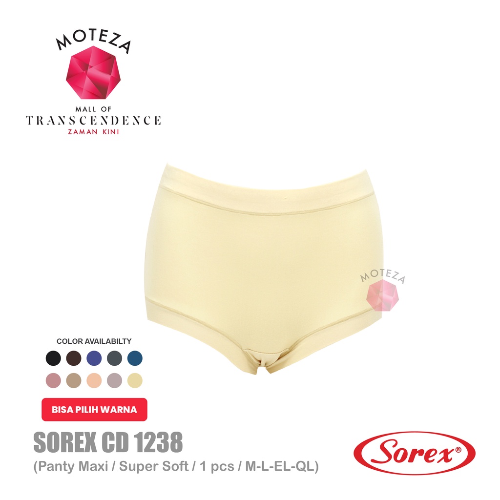 BISA PILIH WARNA Sorex Celana Dalam Wanita - CD 1238 - Maxi Panty Super Soft - M L XL XXL