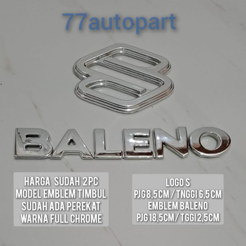 emblem baleno dan logo suzuki harga sudah 2 pc