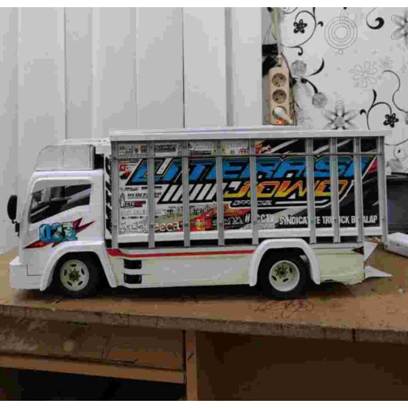 truk oleng mainan anak anak miniatur trek oleng kendaraan mainan mobil oleng kayu asli non remot