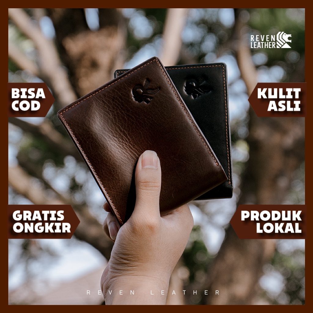 Bifold Dompet XAVIER Leather Small Card Wallet Slot Kartu Banyak 2 Sekat Ruang ATM STNK Coin Koin da