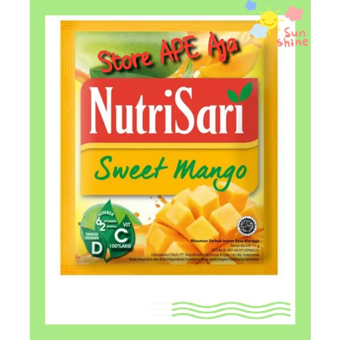 

NUTRISARI RASA SWEET MANGO [ 14gr X 10 Sachet ]