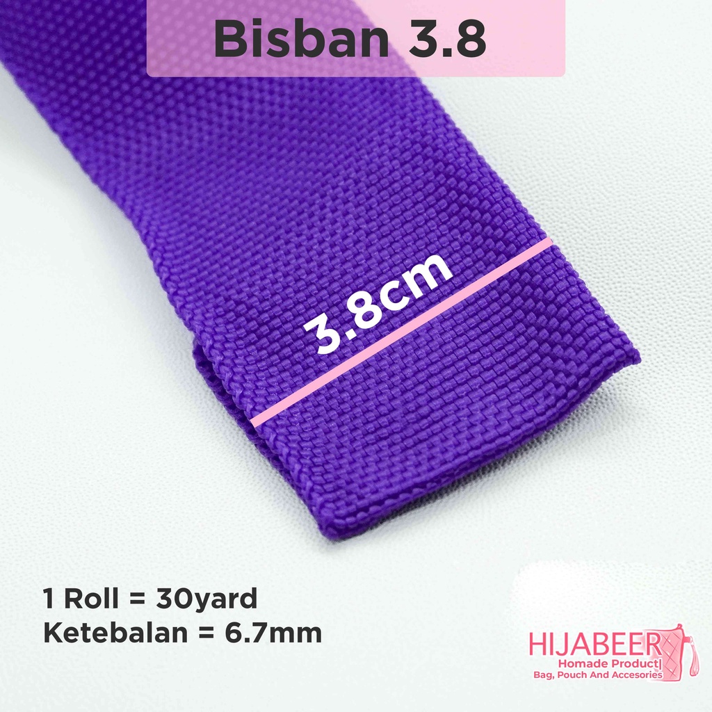 Bisban Webbing 3,8cm - Tali Tas Aksesoris /3Meter