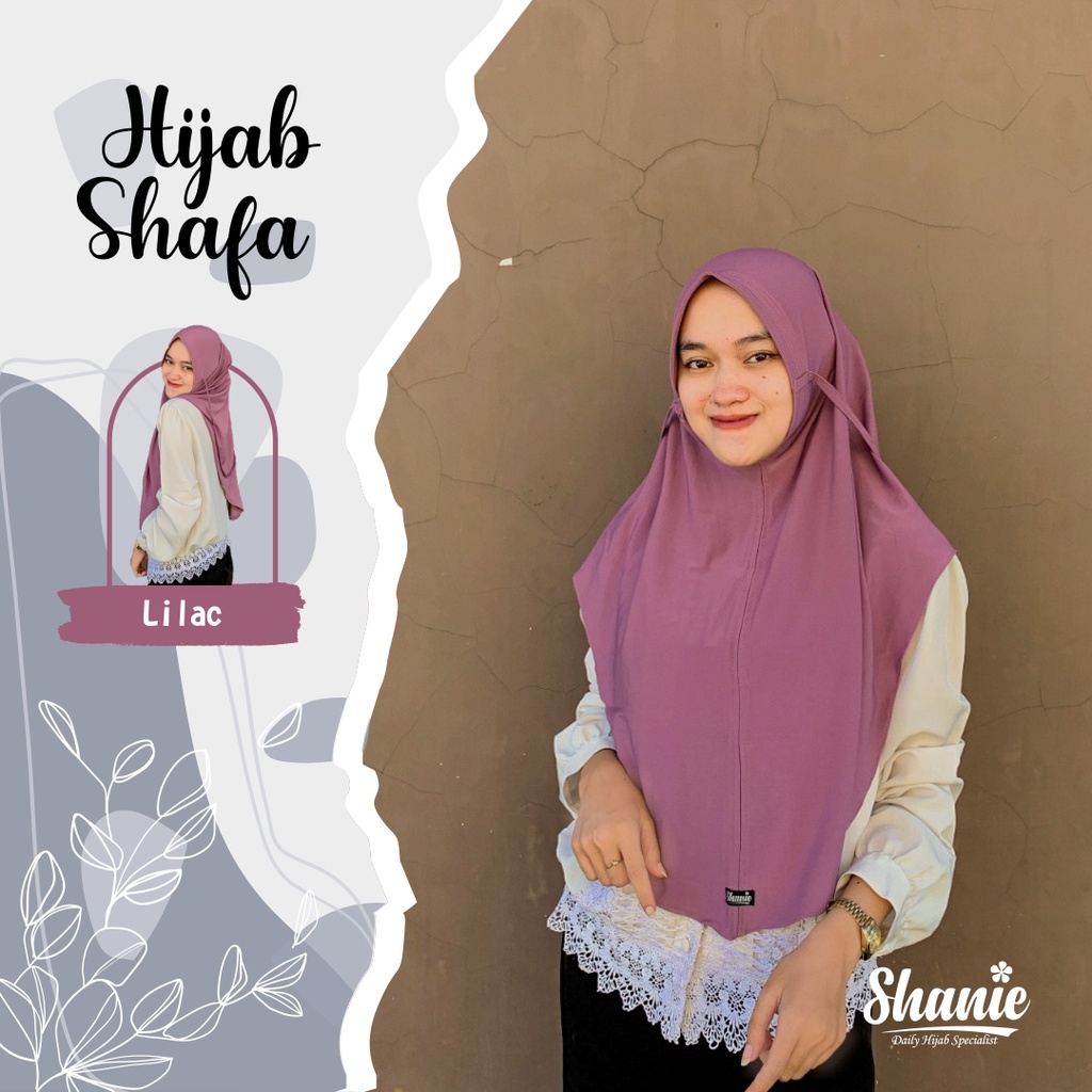 Bergo Shafa Warna Lilac Super Premium