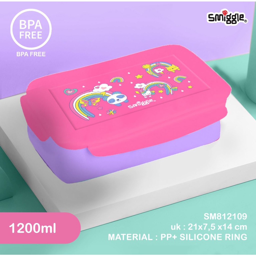 Smiggle Lunch Box/Kotak  Bekal Anak Karakter Uk.1200ml